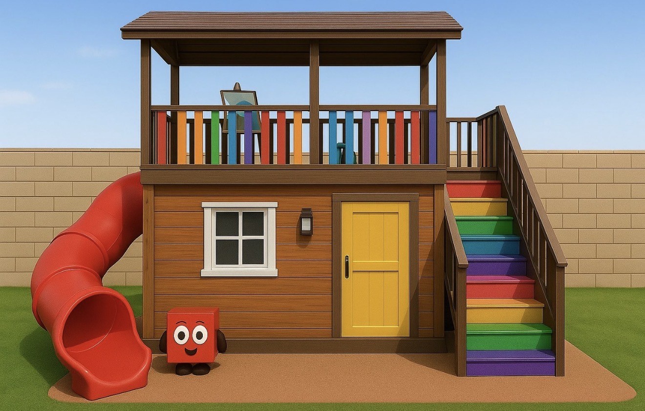 Isaac's Colorful Playhouse!